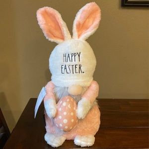 Rae Dunn Pink Easter Gnome w/ Polka Dot Egg